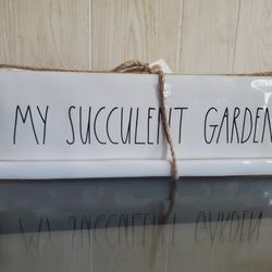Rae Dunn My Succulent Garden 