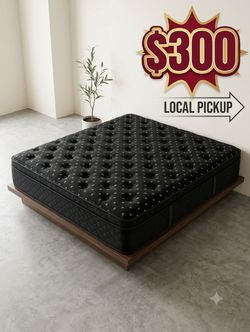 Black King Size Pillow Top Mattress