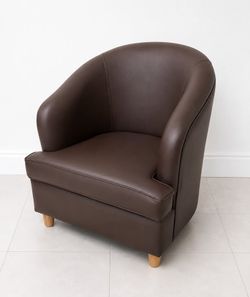Brown Barrel Chair – Commercial Grade Accent Chair