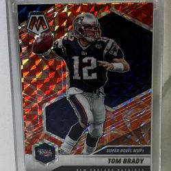 2021 Panini Mosaic Tom Brady Reactive Orange SUPER BOWL MVPs Patriots #281