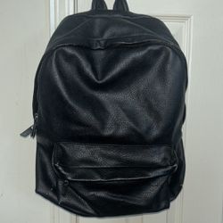 brandy melville black faux leather backpack, no stains/flaws. in good condition