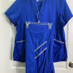Royal Blue Scrub Set