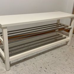 Ikea White Shoe Rack Bench