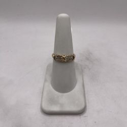 10kt Gold Diamond Engagement Style Band