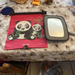 Kids Car Window Shade And Back View Mirror