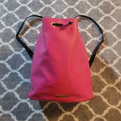 Womens Juicy Couture Pink Cinch Backpack Bag Purse