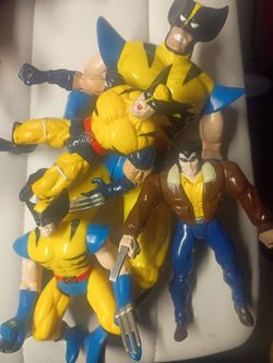 Marvel X-Men Wolverine Vintage Toy Lot Of 4