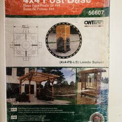 (12) OWT 4”x 4” Post Base Bracket Sets with (44) 9/16” Red Heads