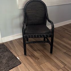 Braided leather chair