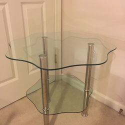 Two Layers Of Glass Table  On Sale 