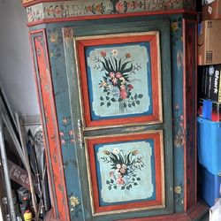 1776 Hand painted Armoire 