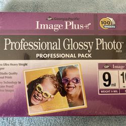 IMAGE PLUS+. PROFESSIONAL GLOSSY PHOTO PAPER (2 Packs 100 Sheets Each) NEW