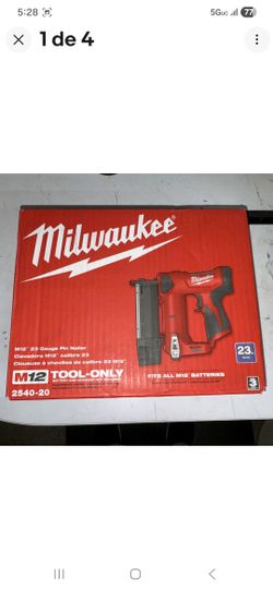 BRAND NEW MILWAUKEE 2540-21 M12 23 GAUGES PIN NAILER KIT
