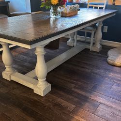 110” Extended Dining Table For Sale