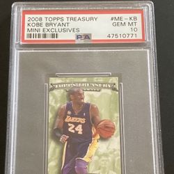 Kobe Bryant 2008-09 Topps Treasury Mini Exclusives /278 PSA 10 💎 GEM MINT POP 2 card