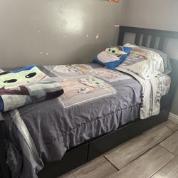 Hemnes Twin Bed Frame With Bottom Drawers 