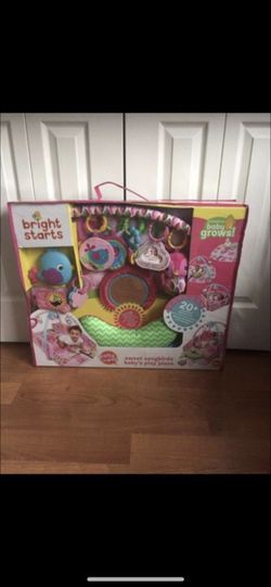 Baby Bright Start Pink Pack and Play Set Brand New