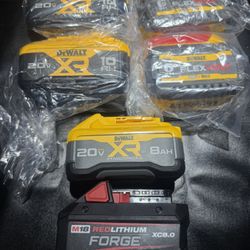 Milwaukee Dewalt Batteries 