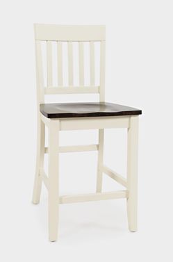 Decatur Lane White/Autumn Brown Stool (Set of 2)