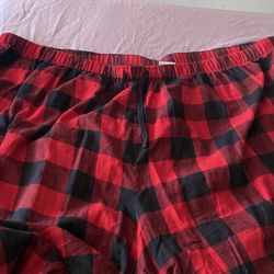 Wondershop Womens Size 3XL, Red & Black Buffalo Check Fleece Pajama Pants