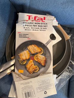 T-fal Ceramic Non-Stick 3-Piece Fry Pan Set