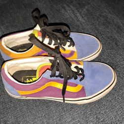 Multi Colored Vans Size 4.5 Men's (5.5 Women's)