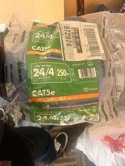 CAT5e Plenum Cable Type CMP blue 24/4 250ft