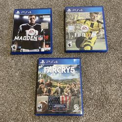PS4 Games - Madden, FIFA, Farcry 5