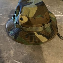 Camouflage pattern bucket hat