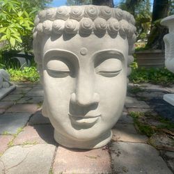 Concrete Buddha Head  Planter