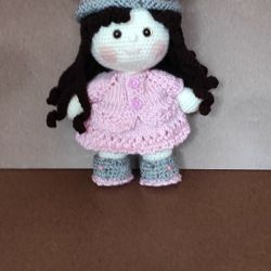 Crocheted Baby Girl. Toy Or Decor 