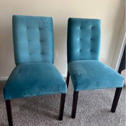 Soft Teal Dining Chairs EXCELLENT CONDITION 