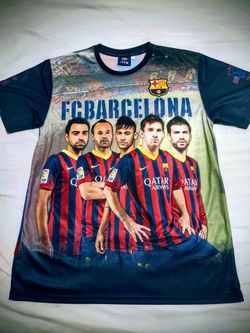 Barcelona long-sleeved T-shirt, Messi, Neymar, Pique, Xavi, Iniesta, new shirt without tag. size L