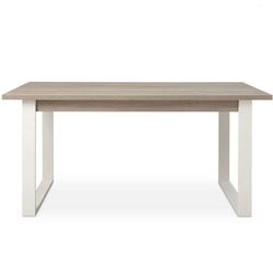 Gammel 63” Dining Table Truffle Oak and White