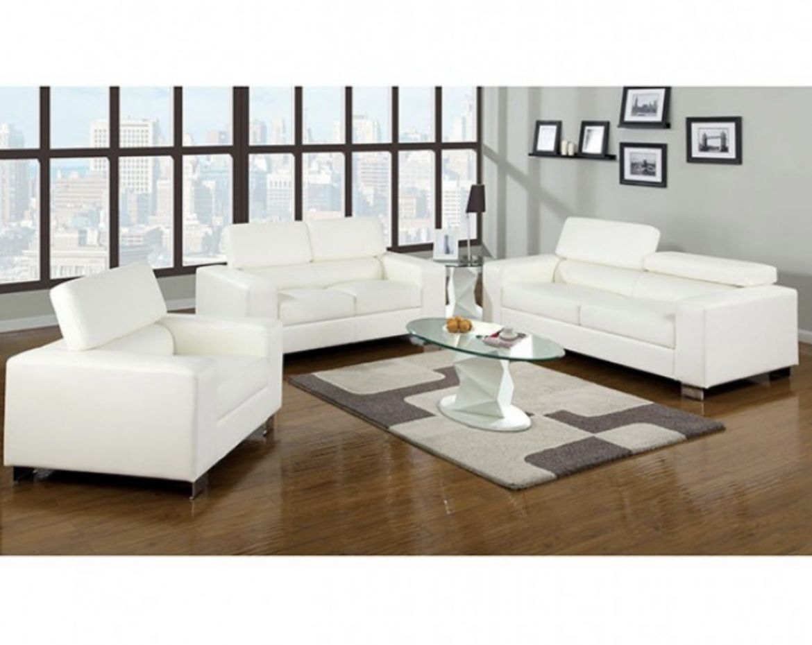 White Sofa Love Seat And Chair