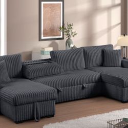 Sala Sectional Charcoal $0 DOWN 