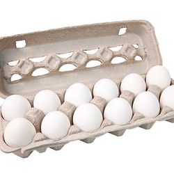 12 White Large eggs