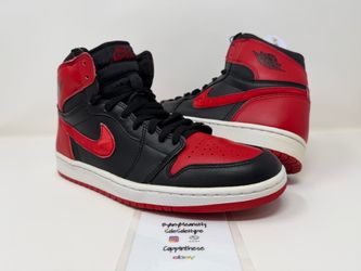 USED 2001 NIKE AIR JORDAN RETRO 1 BRED SIZE 9.5