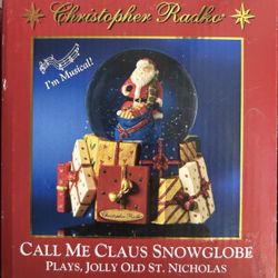 Christopher Radko Tip Top Gift Snowglobe/ Musical Box Rare 