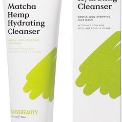 Matcha Hemp Hydrating Cleanser - Daily Gentle Non-Stripping Face Wash Enriche...