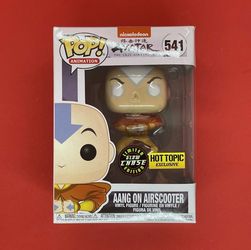 Funko Pop Avatar Aang On Airscooter Hot Topic Glow Chase #541