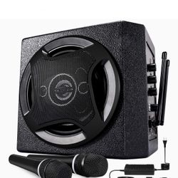Karaoke Machine With Bluetooth Speaker & Wireless Mics