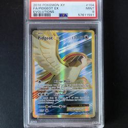 PSA 9 Pidgeot EX (Full Art) 104/108 Evolutions Holo