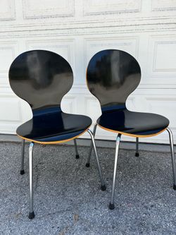 Four (4) Black Lacquered Chairs