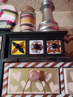 World Market Wooden Box Set With Ceramic Drawers