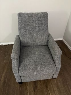 Gray Fabric Upholstered Recliner Chair