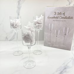 Glass Candlestick Holders For Wedding (27 Count)