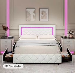 Queen size LED bed frame