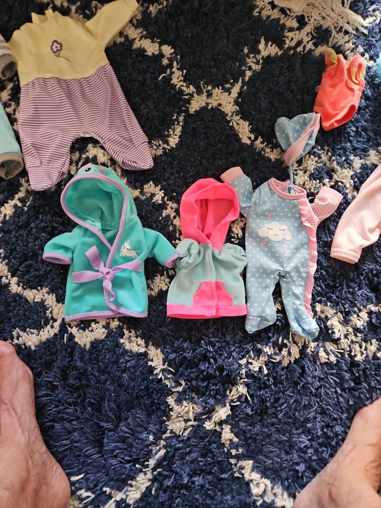 Three Smaller Size Doll Clothes. All 3