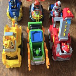 Paw Patrol Set Of Six Vehicles